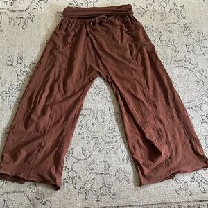 FP Wide Leg Brown Lounge Pants